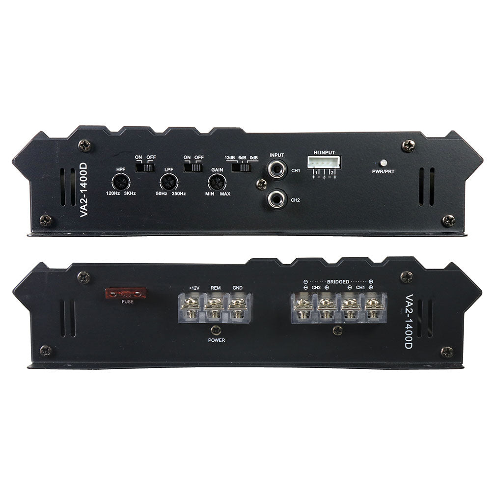 Power Acoustik VA21400D Vertigo Series 2 Channel Amplifier 1400W Max