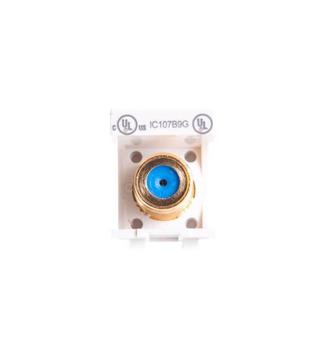 Icc IC107B9GWH Module, F-type, Gold Plated, 3ghz, White