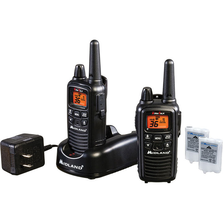 Midland LXT600VP3 2-Way Radios 22 Channels w/Batteries Desktop Charger and AC Adapter