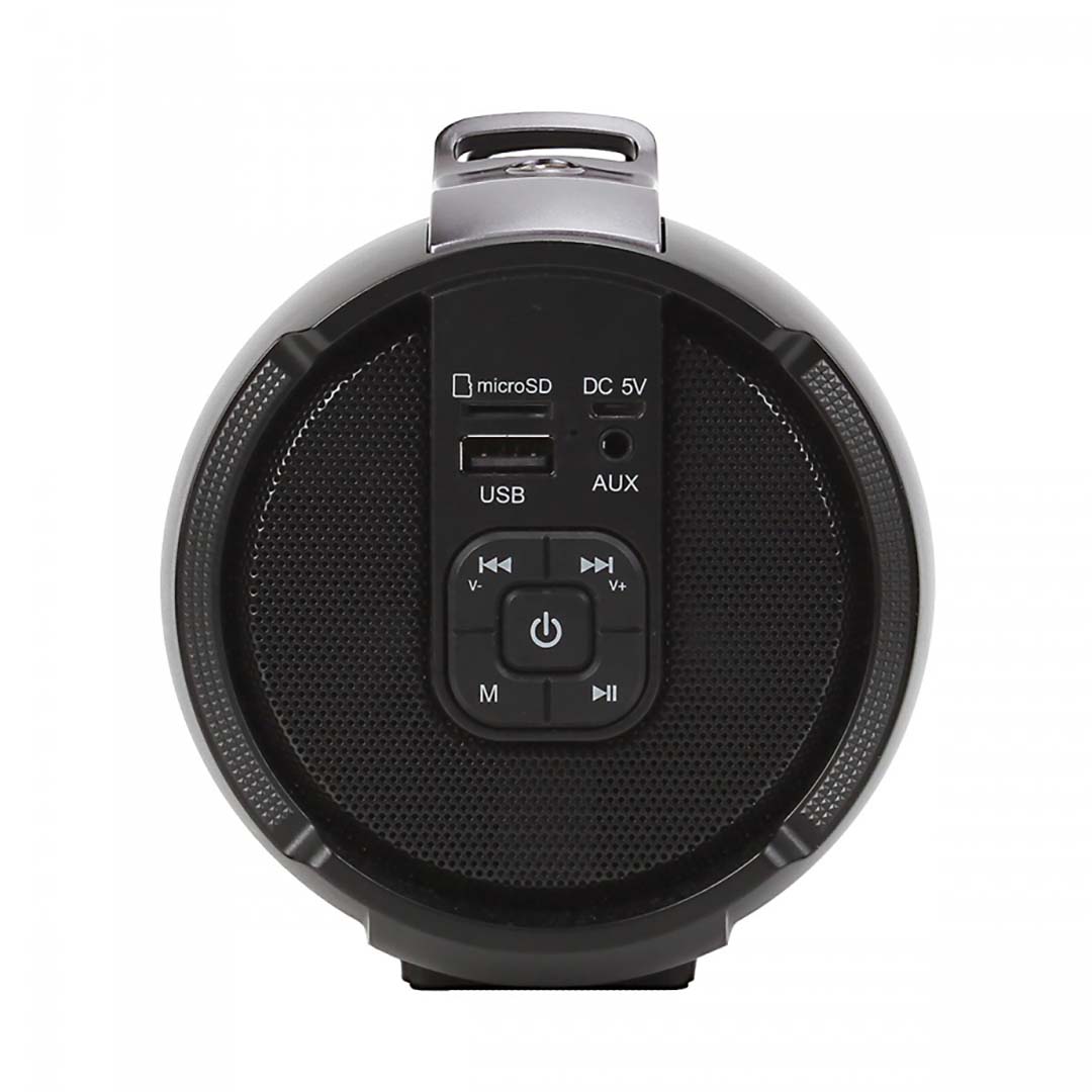 Axess SPBT1053BLACK 3" Bluetooth Portable Speaker w/LEDs & SD/USB Inputs  Black