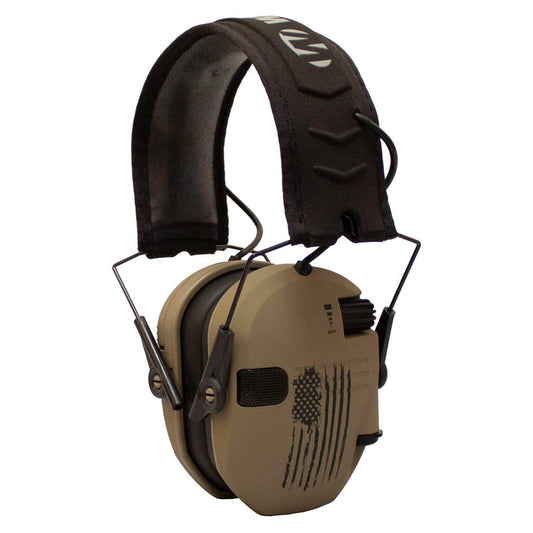 Walker's GWPRSEMPATFDE Razor Slim Electronic Muff - Fde Patriot (American Flag)