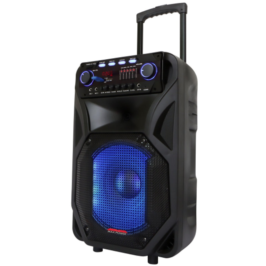 Max Power MPD12EQ 12 in. Single Woofer with Built in Rechargeable Battery Front Equalizer