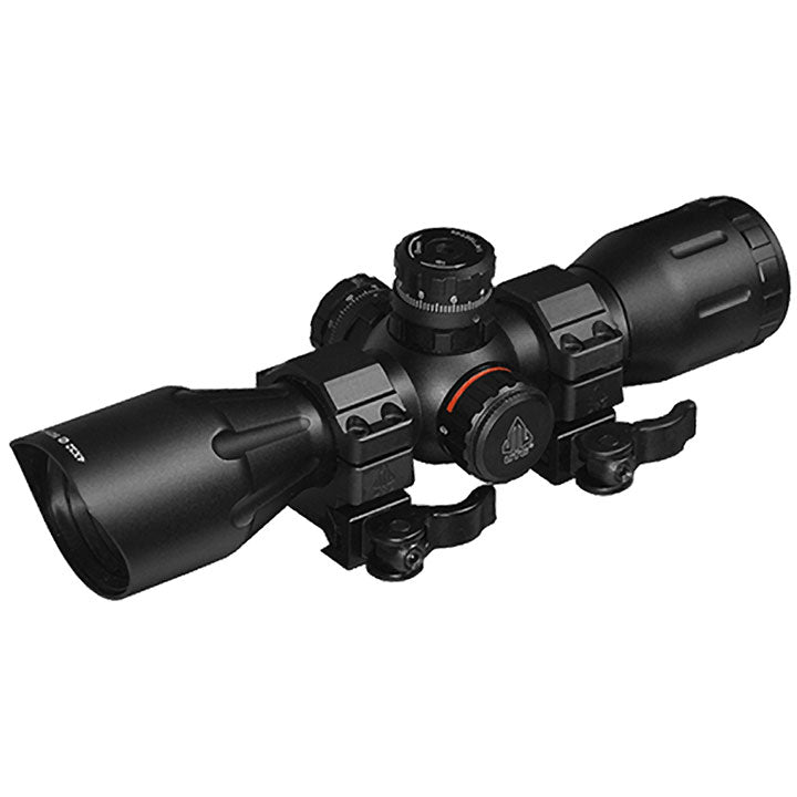 UTG SCPM4CR5WQ 432 5-Step RGB Reticle Crossbow Scope with QD Rings