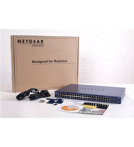 Netgear GS748T-500NAS 48 Port Gigabit Smart Mgd. Switch 4 Sfp