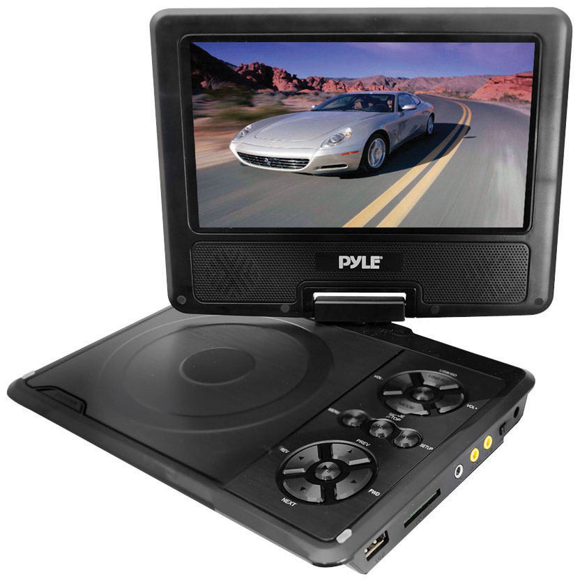 Pyle Home PDH7 7-Inch Portable TFT/LCD Monitor with Built-In DVD Player MP3/MP4/USB SD Card Slot