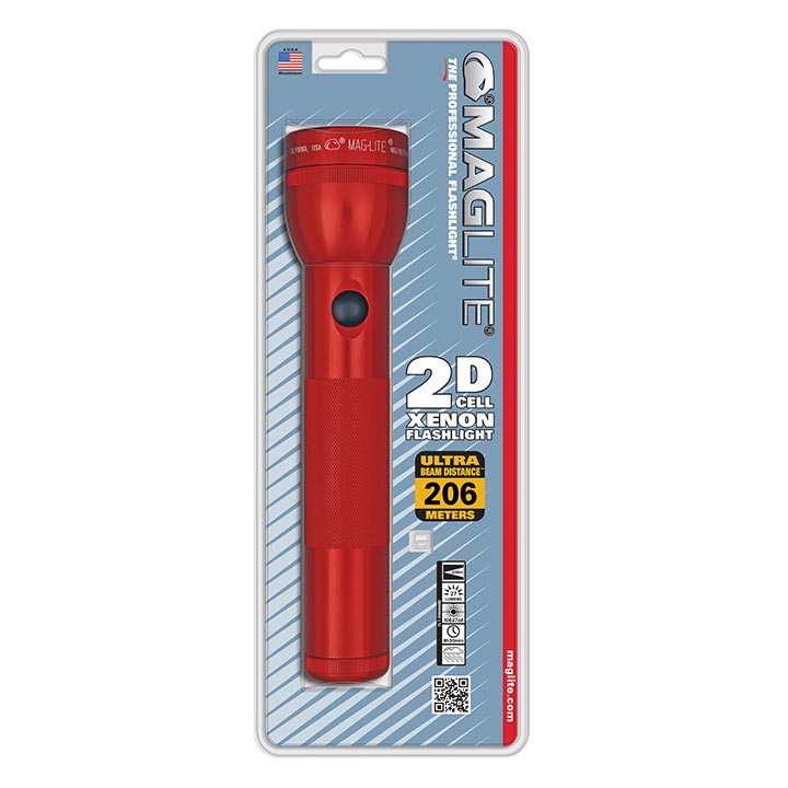 MAGLITE S2D036 2 CELL D  Flashlight Red