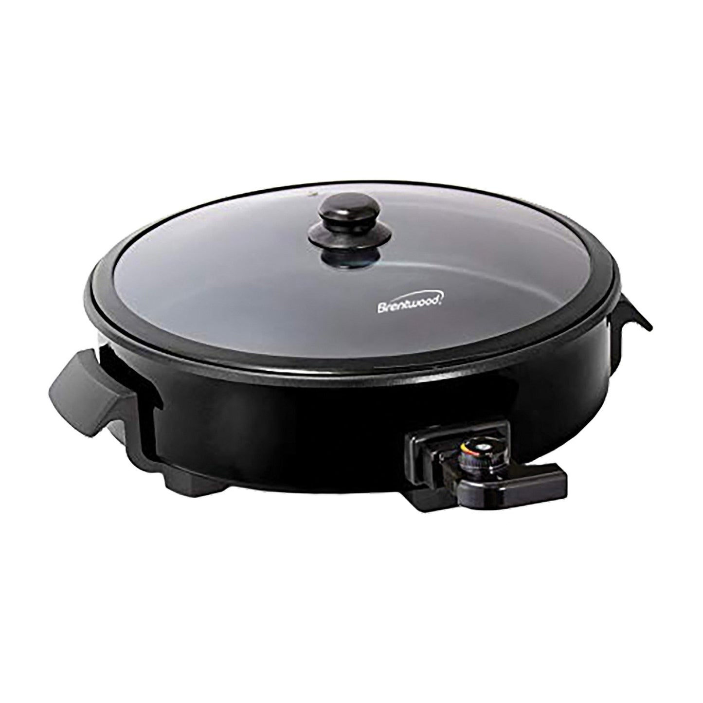 Brentwood App. SK-67BK 12" Round Nonstick Electric Skillet w/Vented Glass Lid