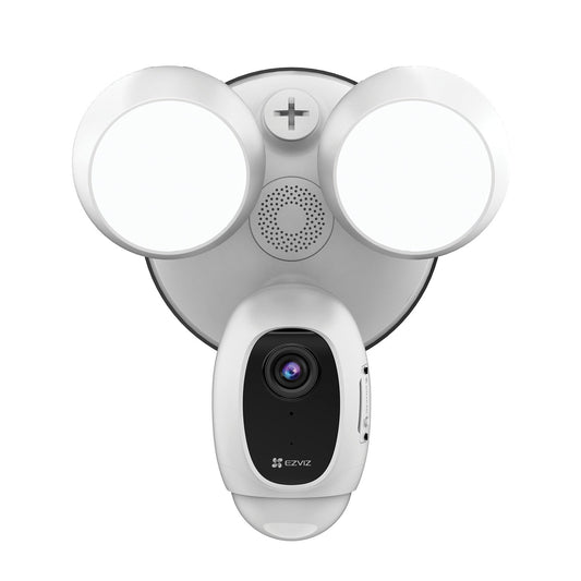 Ezviz EZLC1C1F2WHL28 LC1C Smart Floodlight, 1080p Wi-Fi Camera, and Alarm System