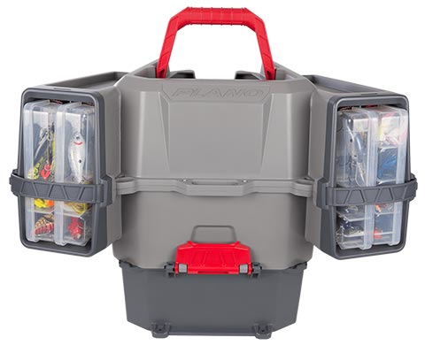 Plano PLAM80700 Kayak V-Crate Tackle Box System  Gray/Red