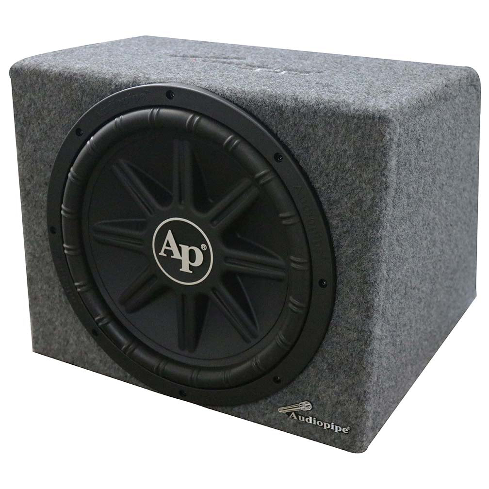 Audiopipe APSB12112PX Single 12" 1000W Bass Package Single 12" Box w/Amp&Amp Kit