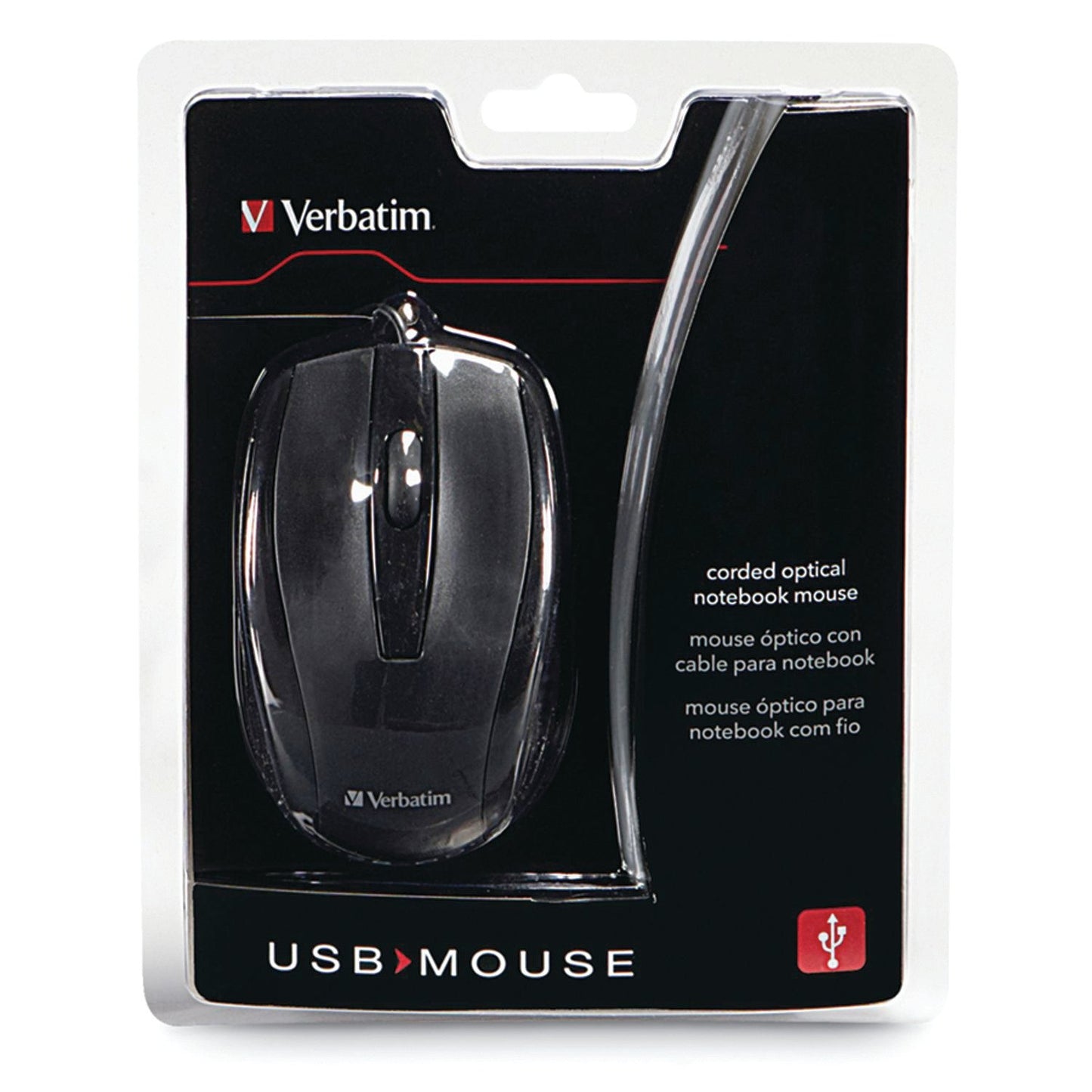 Verbatim 98106 Bravo Wired Notebook Optical Mouse