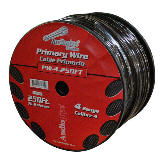 Audiopipe PW4BK Power Wire 4 Gauge 250 Foot  Black