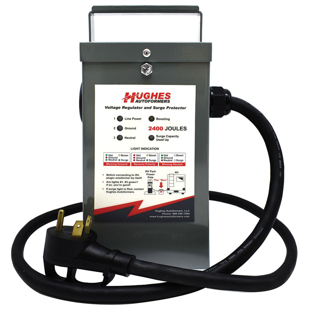 Hughes RV2130SP Voltage Booster with Surge Protection  30 Amp