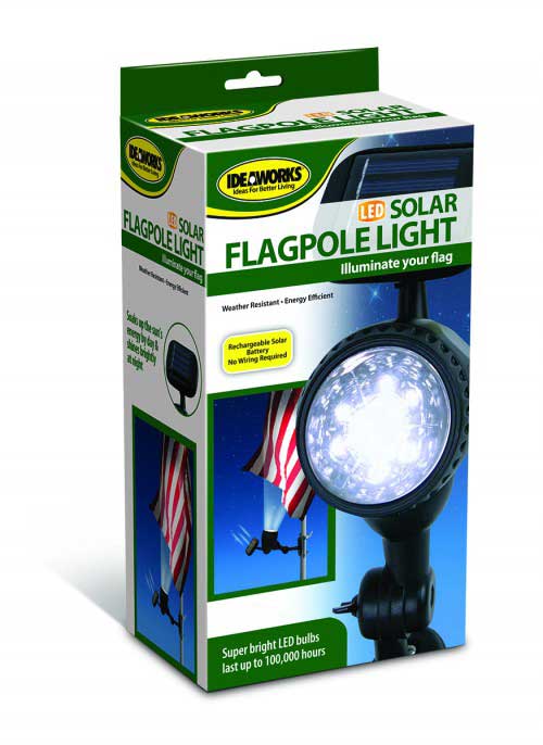 Ideaworks Solar Powered Flag Pole Light