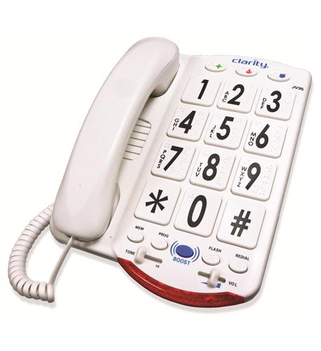 Clarity JV35W 76557.101 50dB Phone Large White Keys