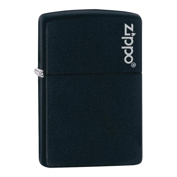 Zippo 218ZL Windproof Lighter Black Matte with Logo