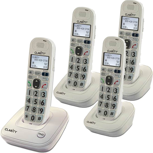 Clarity D702C3 DECT 6.0 Amplified Phone w/CID Display & 3 Expandable Handsets