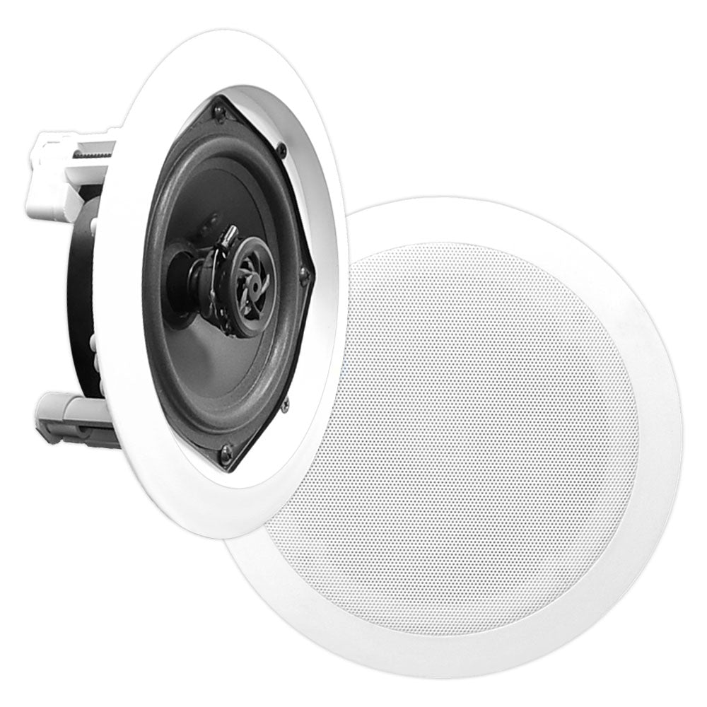 Pyle PDIC51RD 5.25" 150 Watt 2 Way White Wall/Ceiling Speaker pair