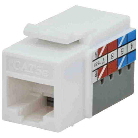 Datacomm Electronics 20-3425-WH-10 CAT-5E Jacks, 10 Pack (White)