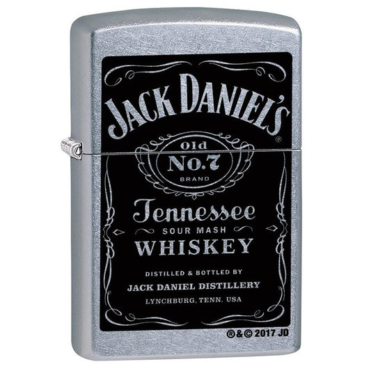 Zippo 24779 Windproof Lighter Jack Daniels Label, Street Chrome Finish