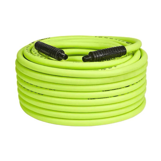 Flexzilla HFZ38100YW2 Air Hose 3/8In X 100Ft 1/4In MNPT Fittings