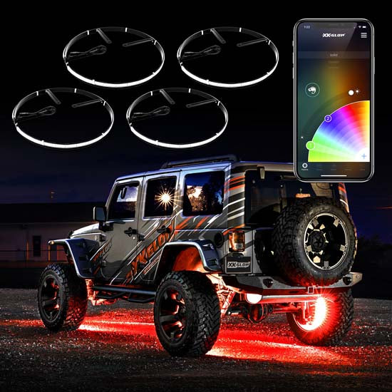 XKGlow XKWHEELKIT LED Universal Wheel Ring Light Kit w/Turn Signal Function