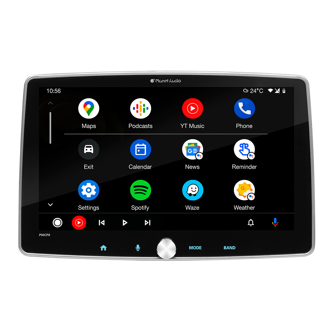 Planet Audio P100CPA 10.1" Single DIN Mechless Swivel Touchscreen, Bluetooth