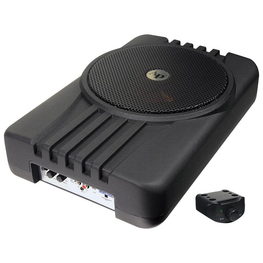 Audiopipe APLP1001 10" Active Enclosed Low Profile Sub System 300W Max Dual 2Ohm