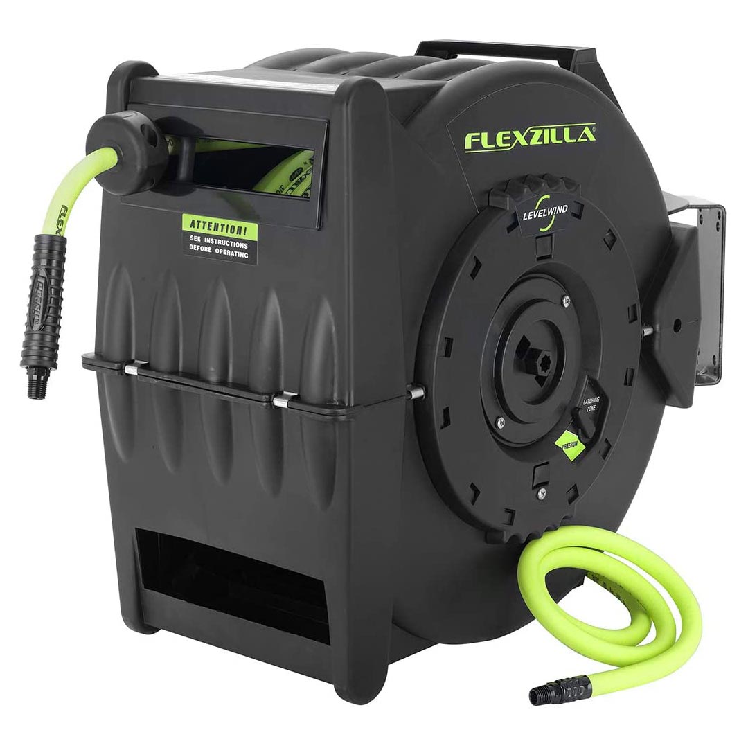 Flexzilla L8335FZ Retractable Air Hose Reel with Levelwind Technology 1/2" x 50"