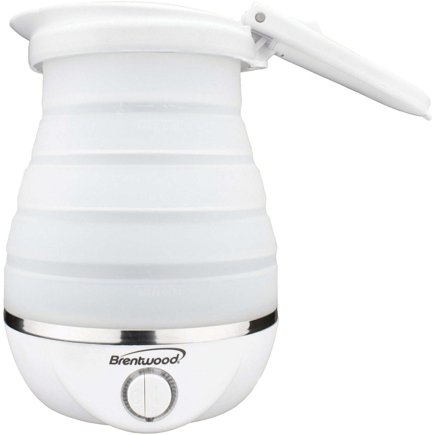 Brentwood Appl. KT-1508W .85Q Dual-Voltage Collapsible Travel Kettle (White)