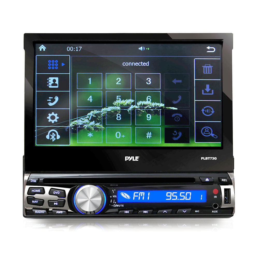 Pyle PLBT73G Bluetooth 7-Inch GPS Nav Receiver, Built-In Mic, Touch Screen, CD/DVD