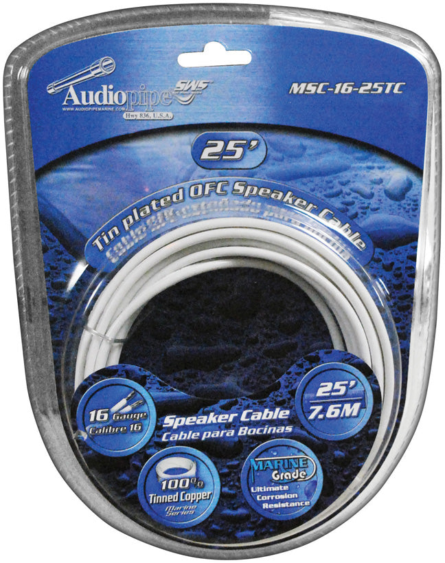 Audiopipe MSC1625TC 16GA 25FT Marine Speaker Cable