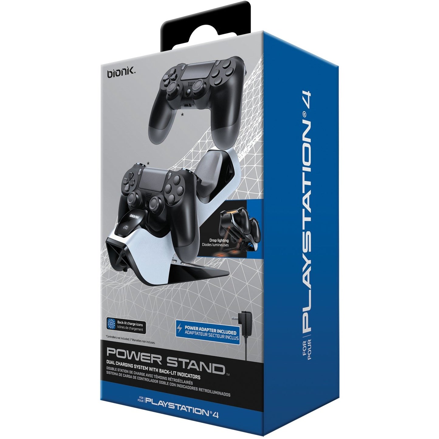 Bionik BNK-9027 Power Stand Dual Controller Charging System for PlayStation 4