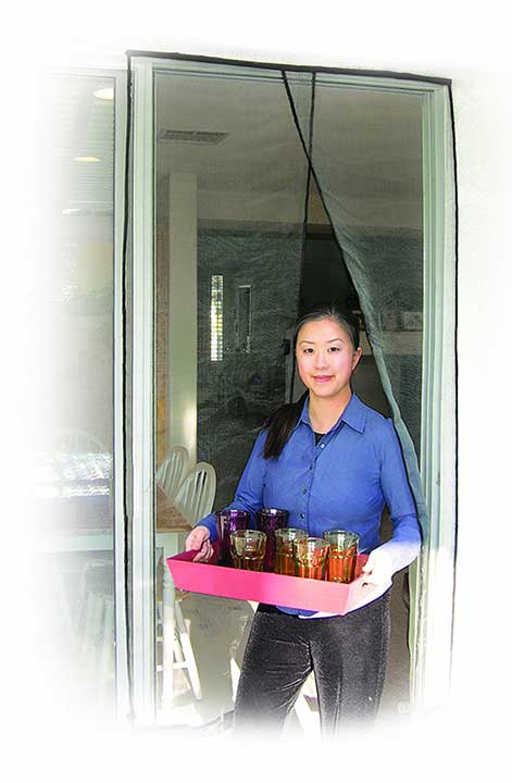 Jobar JB4529 Sliding Door Screen Black 48Inch