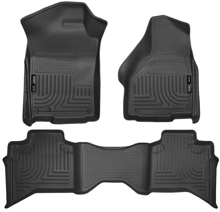Husky 99011 Front/2nd Seat Floor Liners For 2009-2019 Ram 1500 Quad Cab