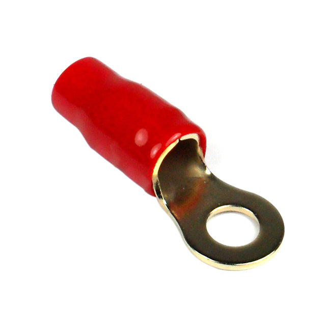 XSCORPION RT4R Ring Terminal 4ga. Gold Finish  Red (10 pack)