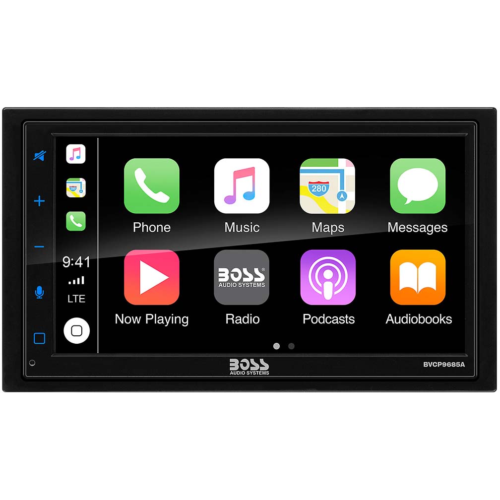 BOSS BVCP9685A 6.75 Double DIN MECHLESS Fixed Face Touchscreen Receiver
