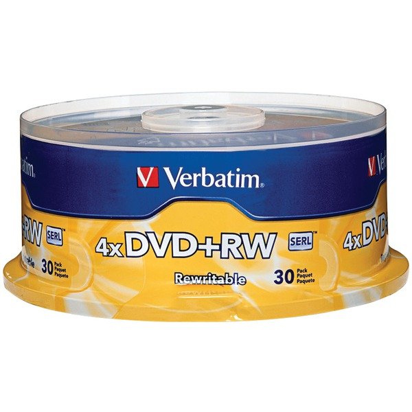 Verbatim 94834 4X DVD+RWs, 30-Count Spindle