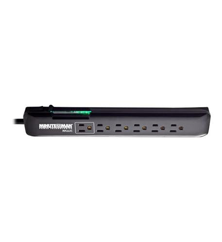 Minuteman ups MMS664S Slimline 6 Outlet Surge Strip, 1080j